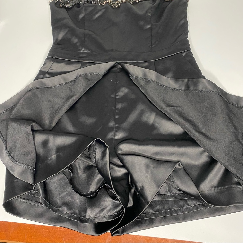 Forever U Exclusive | Women's Black Strapless Romper with Pearl design Size S - Picture 14 of 16